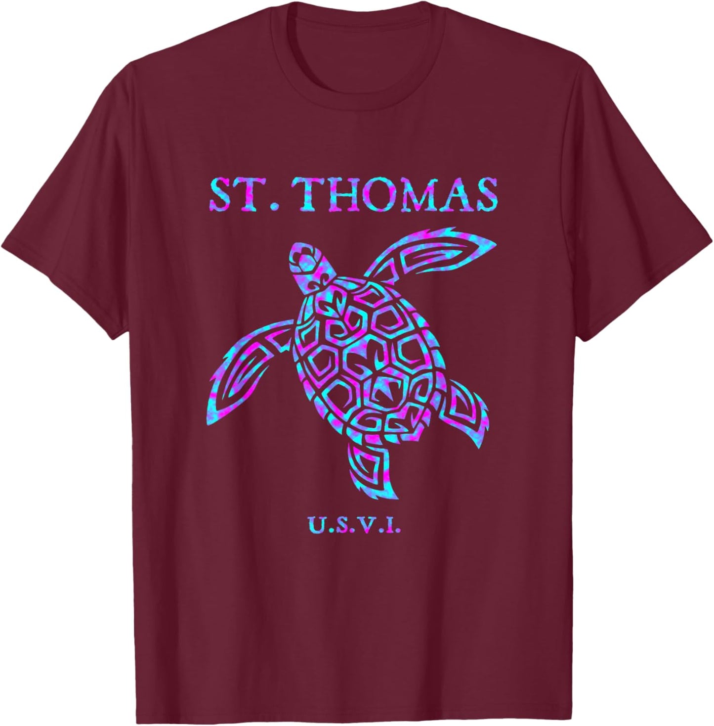 St Thomas USVI Sea Turtle Boys Girls Toddler T-Shirt - T-Shirt | Maroon