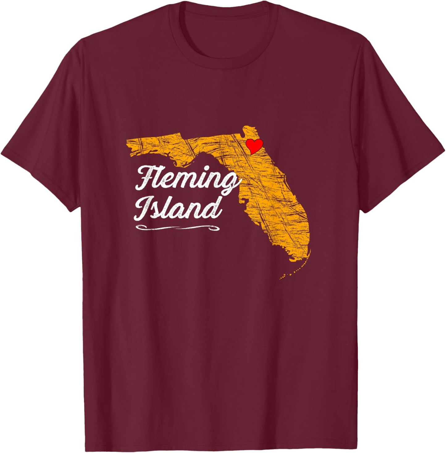 City of Fleming Island | FLORIDA Vacation Souvenir - Graphic T-Shirt - T-Shirt | Maroon