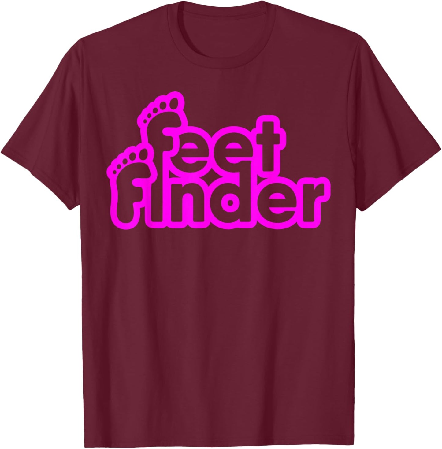 Feetfinder Funny Women T-Shirt - T-Shirt | Maroon