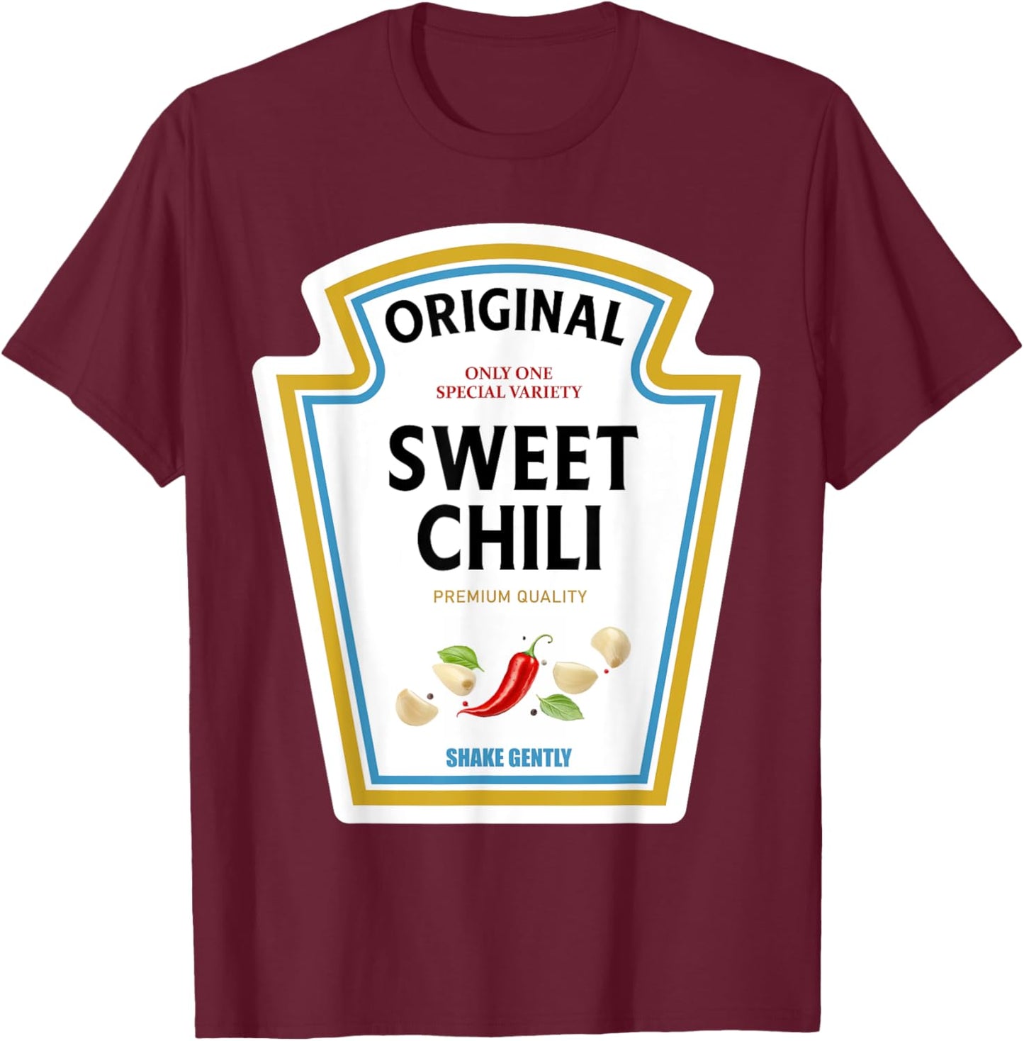Sweet Chili Halloween 2024 Costume Family Matching Ketchup T-Shirt - T-Shirt | Maroon