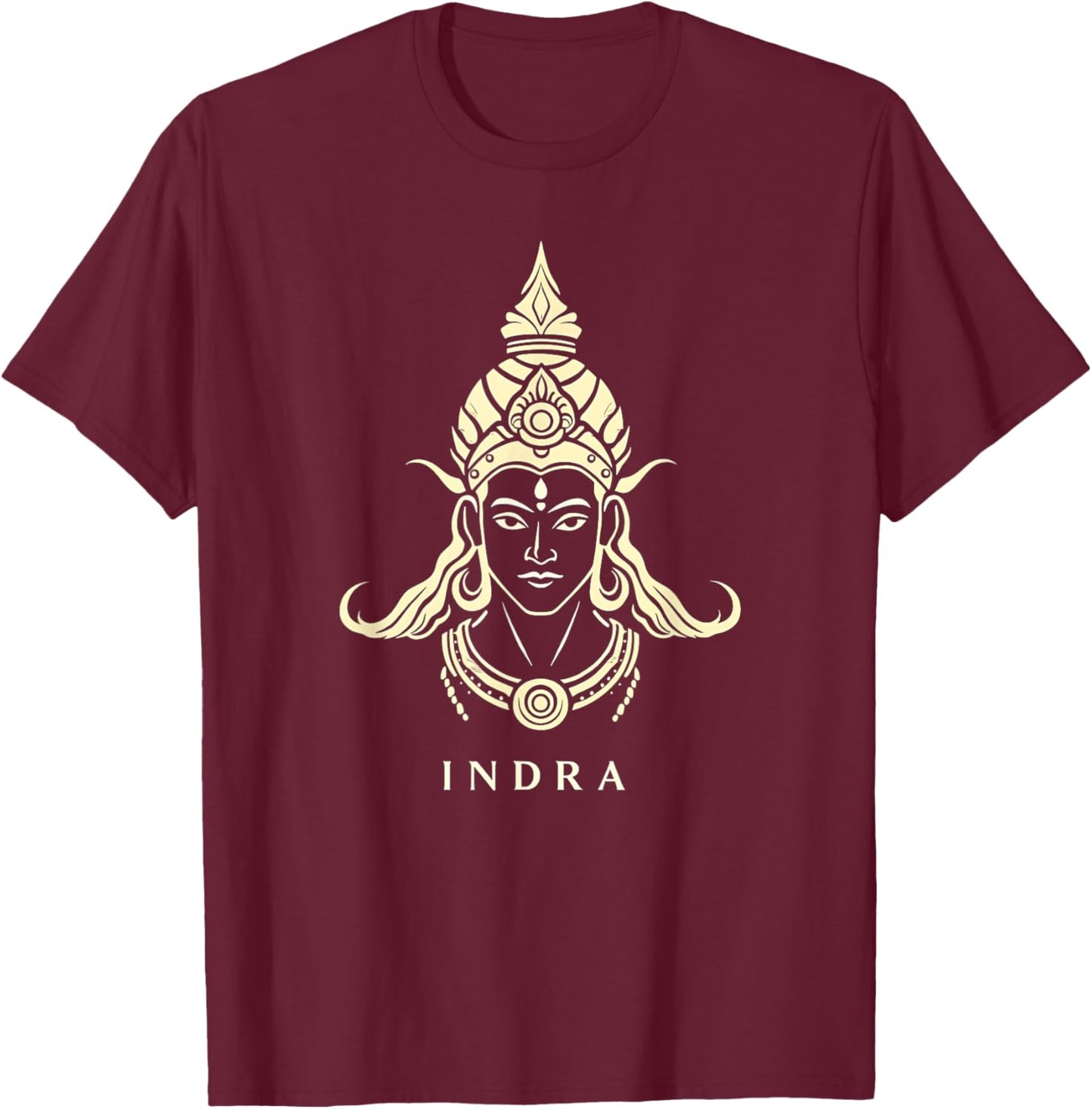 Indra Ancient God and King of the Devas T-Shirt - T-Shirt | Maroon