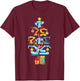 Robot Robotics Engineer Christmas Tree T-Shirt - T-Shirt | Maroon