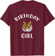 Birthday Girl TIGER TIGER Shirt for Birthday T-Shirt - T-Shirt | Maroon