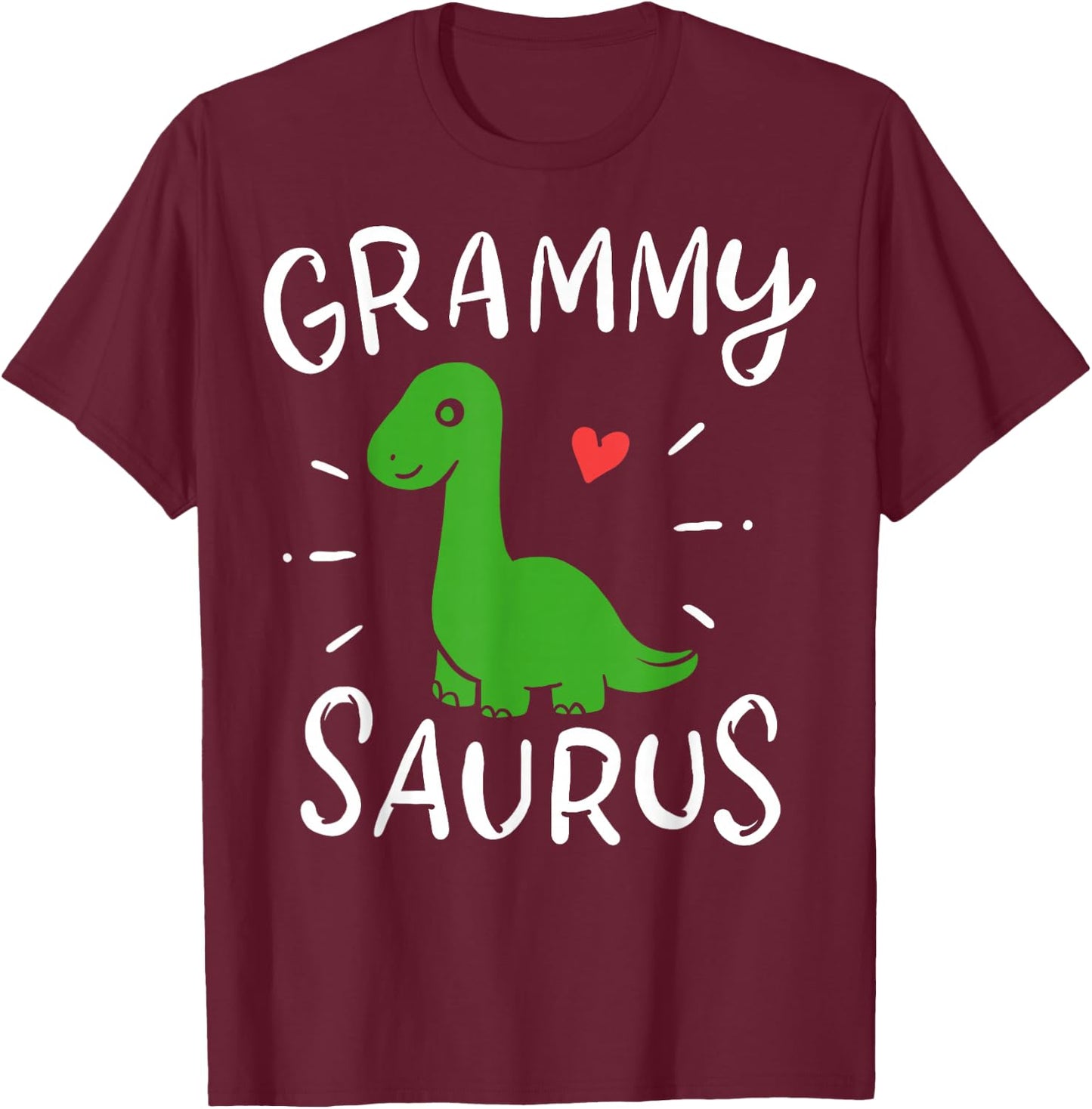 Grandma Saurus Granma Granmother Dino Dinosaurus Love Gift T-Shirt - T-Shirt | Maroon