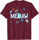 Memaw Astronaut Space Family Matching Birthday Party T-Shirt - T-Shirt | Maroon