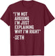 Seth Quote Funny Birthday Custom Name Idea Engineer T-Shirt - T-Shirt | Maroon
