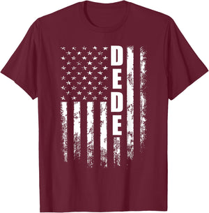Dede American USA Flag - Dede Cooler Father's Day Women Men T-Shirt - T-Shirt | Maroon
