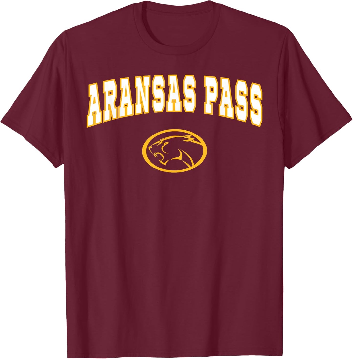 Aransas Pass High School Panthers C2 T-Shirt - T-Shirt | Maroon