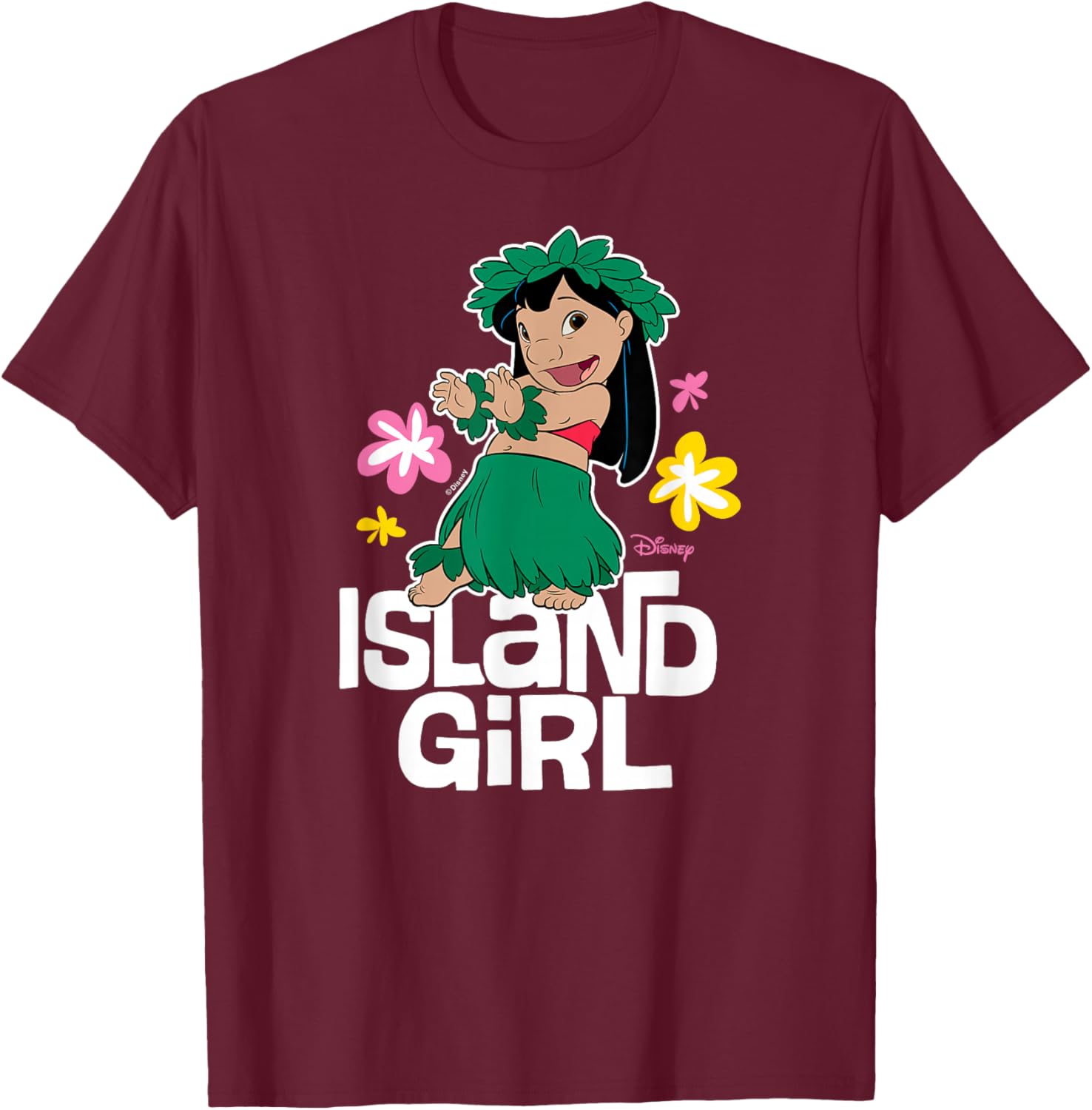 Lilo and Stitch - Island Girl T-Shirt - T-Shirt | Maroon