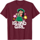 Lilo and Stitch - Island Girl T-Shirt - T-Shirt | Maroon