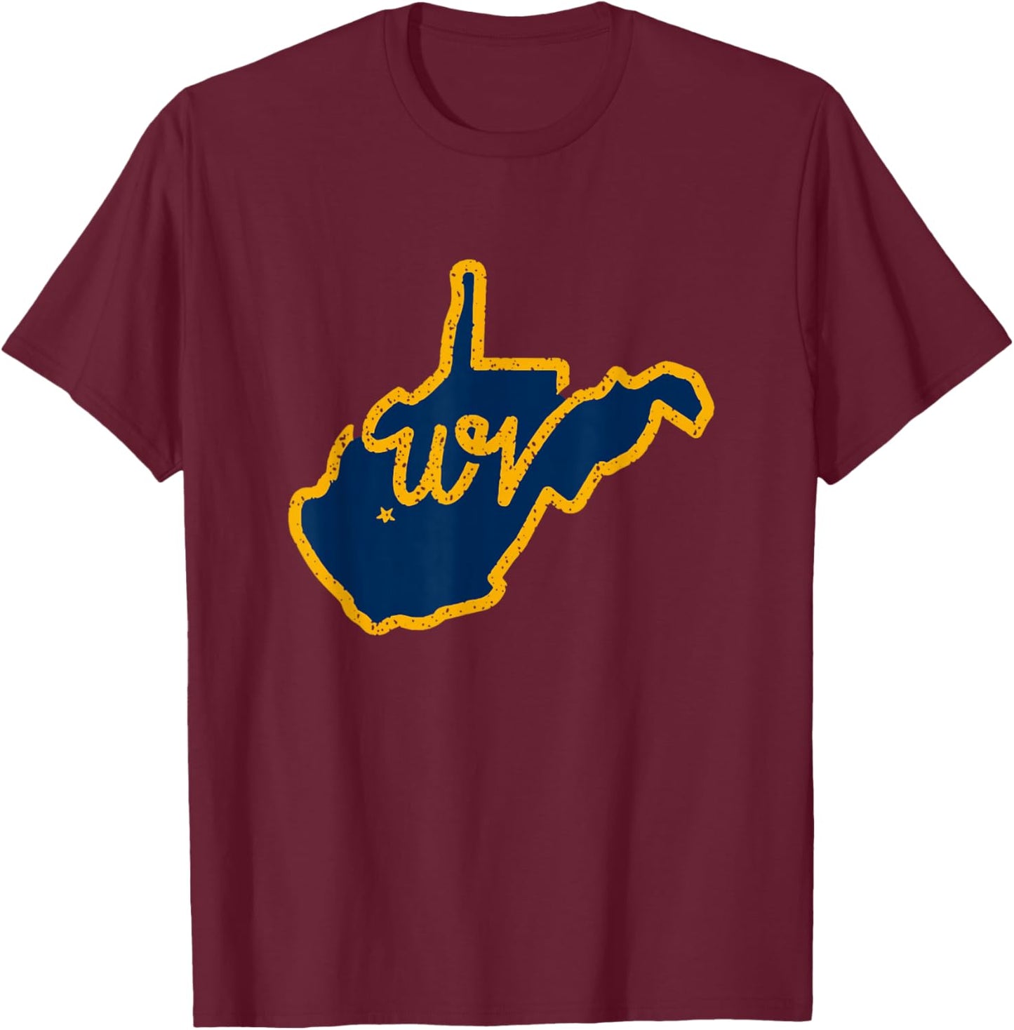 Vintage West Virginia Map WV 304 West Virginia Home T-Shirt - T-Shirt | Maroon