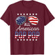 All American Pop pop 4th of July Sunglasses Family T-Shirt - T-Shirt | Maroon