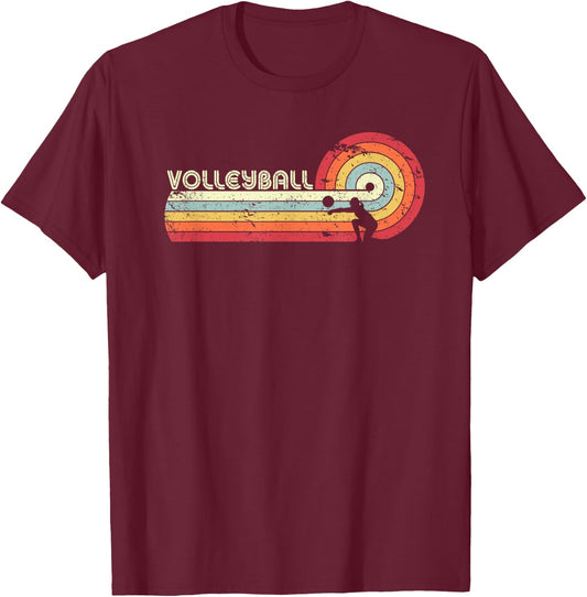 Volleyball Shirt Vintage T-Shirt - T-Shirt | Maroon