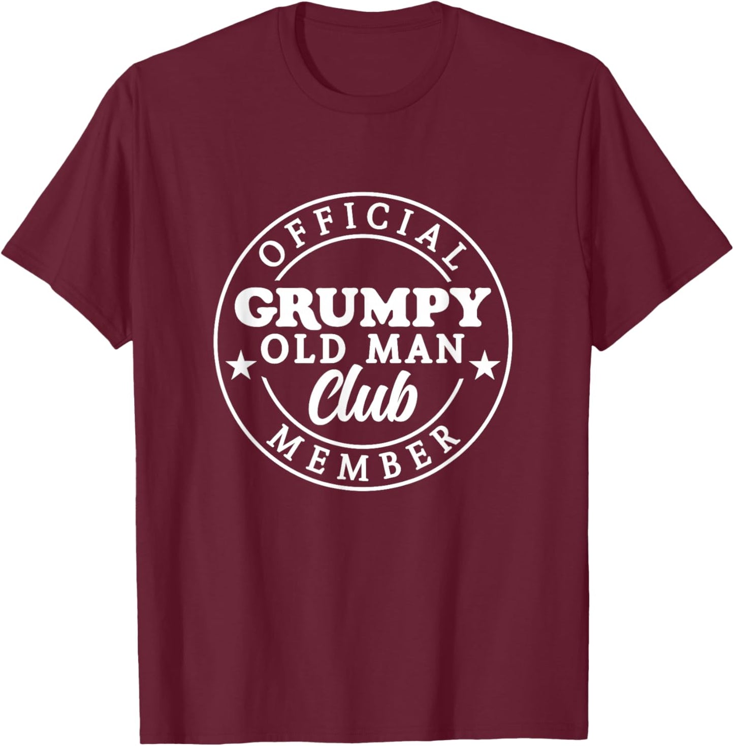 Grumpy Old Man Club T-Shirt - T-Shirt | Maroon