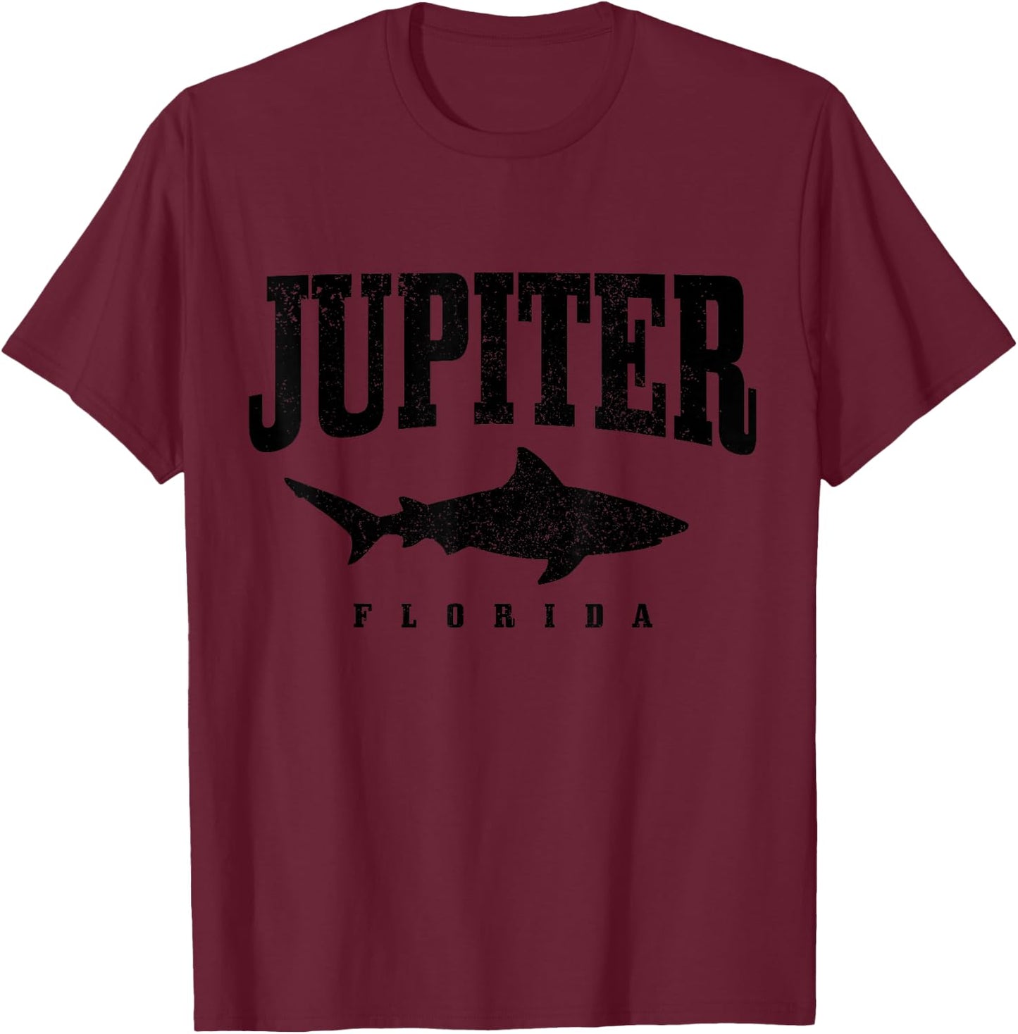 Jupiter Florida Diver Shark Diver Vintage T-Shirt - T-Shirt | Maroon