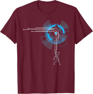 IT Developer Art Women Programming Computer Circuit T-Shirt - T-Shirt | Maroon