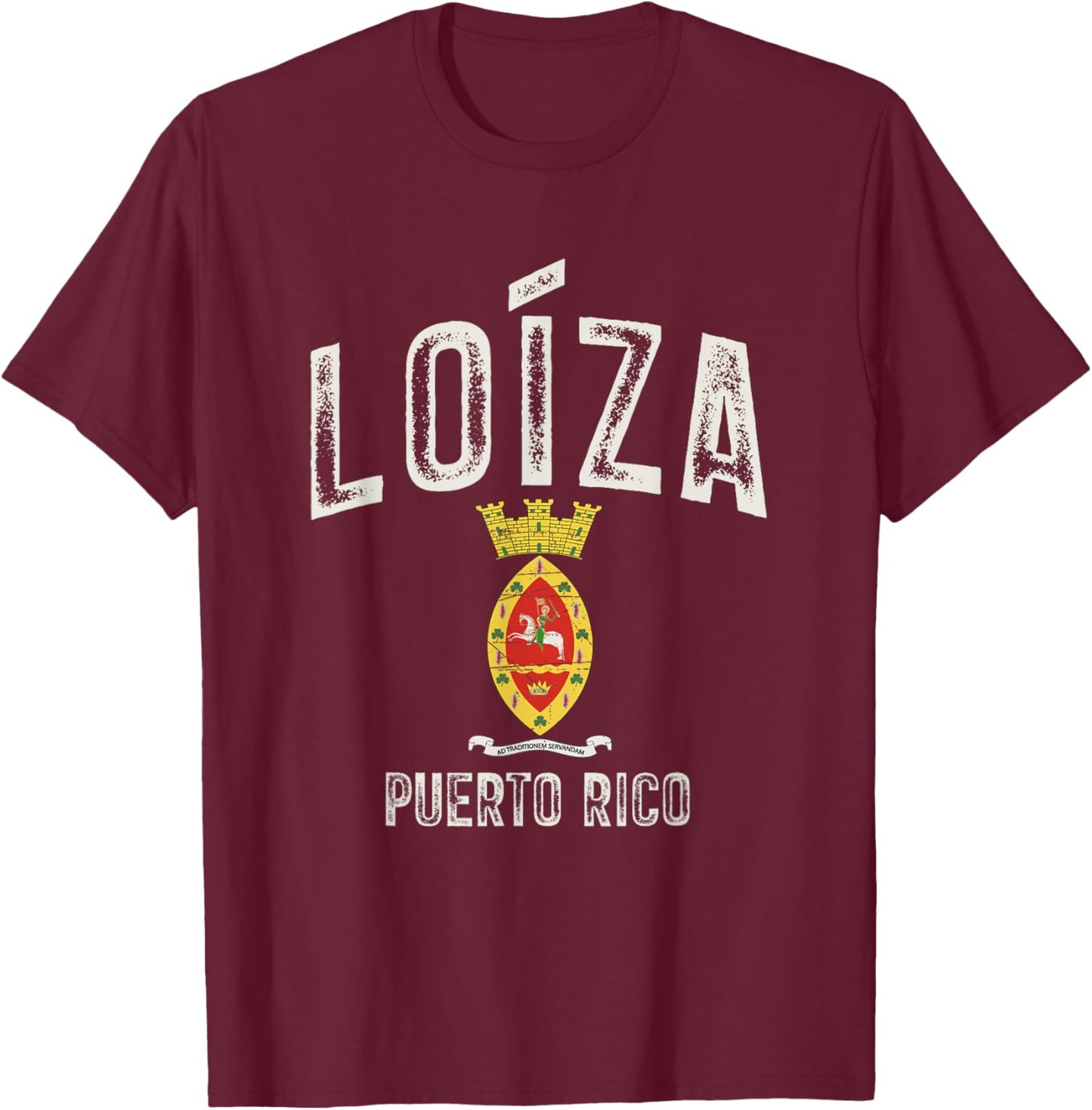Loíza City in Puerto Rico, Loíza Armorial T-Shirt - T-Shirt | Maroon