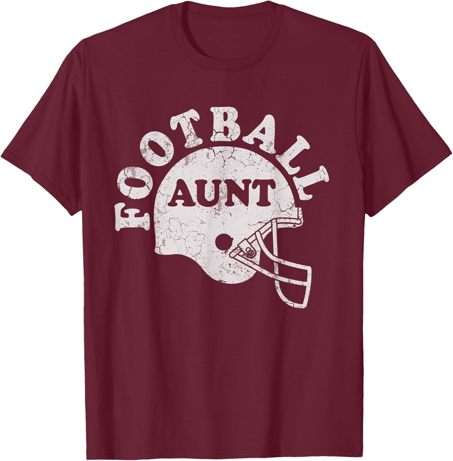 Football Aunt Sports Family T-Shirt - T-Shirt | Maroon