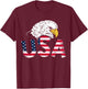 USA American Flag Eagle for Patriotic T-Shirt - T-Shirt | Maroon