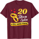 Celebrate 20 Years Of Marriage! 20th Wedding Anniversary T-Shirt - T-Shirt | Maroon