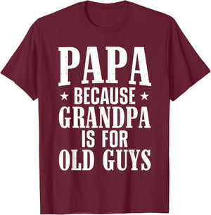 Papa Gift From Grandchildren Accessories & Stuff Papa Men Grandpa From Grandkids Papa T-Shirt - T-Shirt | Maroon