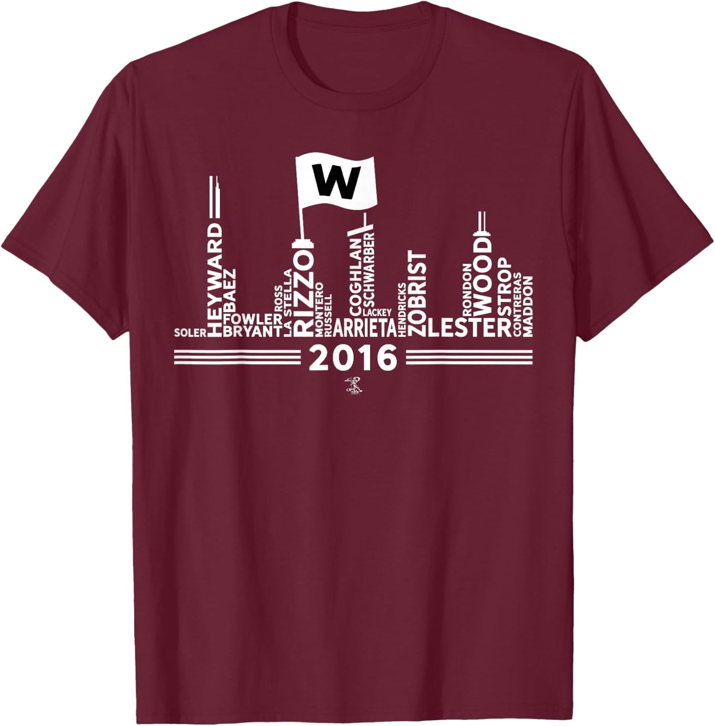 2019 Anthony Rizzo Skyline - Apparel T-Shirt - T-Shirt | Maroon
