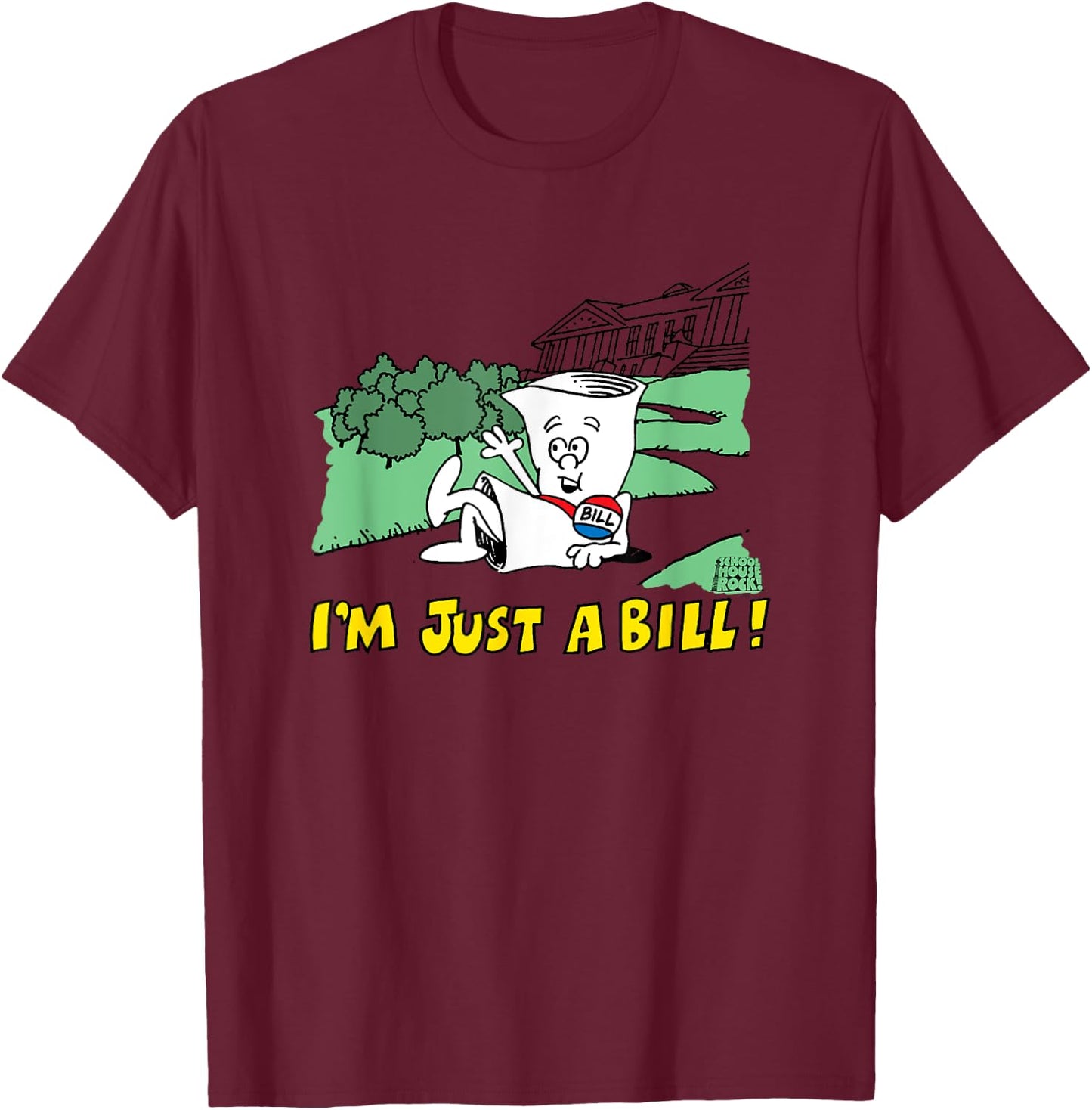 Ripple Junction x Schoolhouse Rock Just A Bill T-Shirt - T-Shirt | Maroon