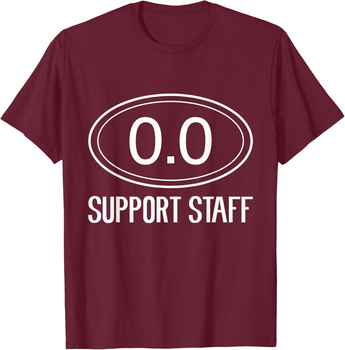 Marathon Support Staff 0.0 Circle Funny Marathoner Runner T-Shirt - T-Shirt | Maroon