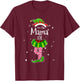 I'm The Mama Elf Matching Christmas Costume 2022 T-Shirt - T-Shirt | Maroon