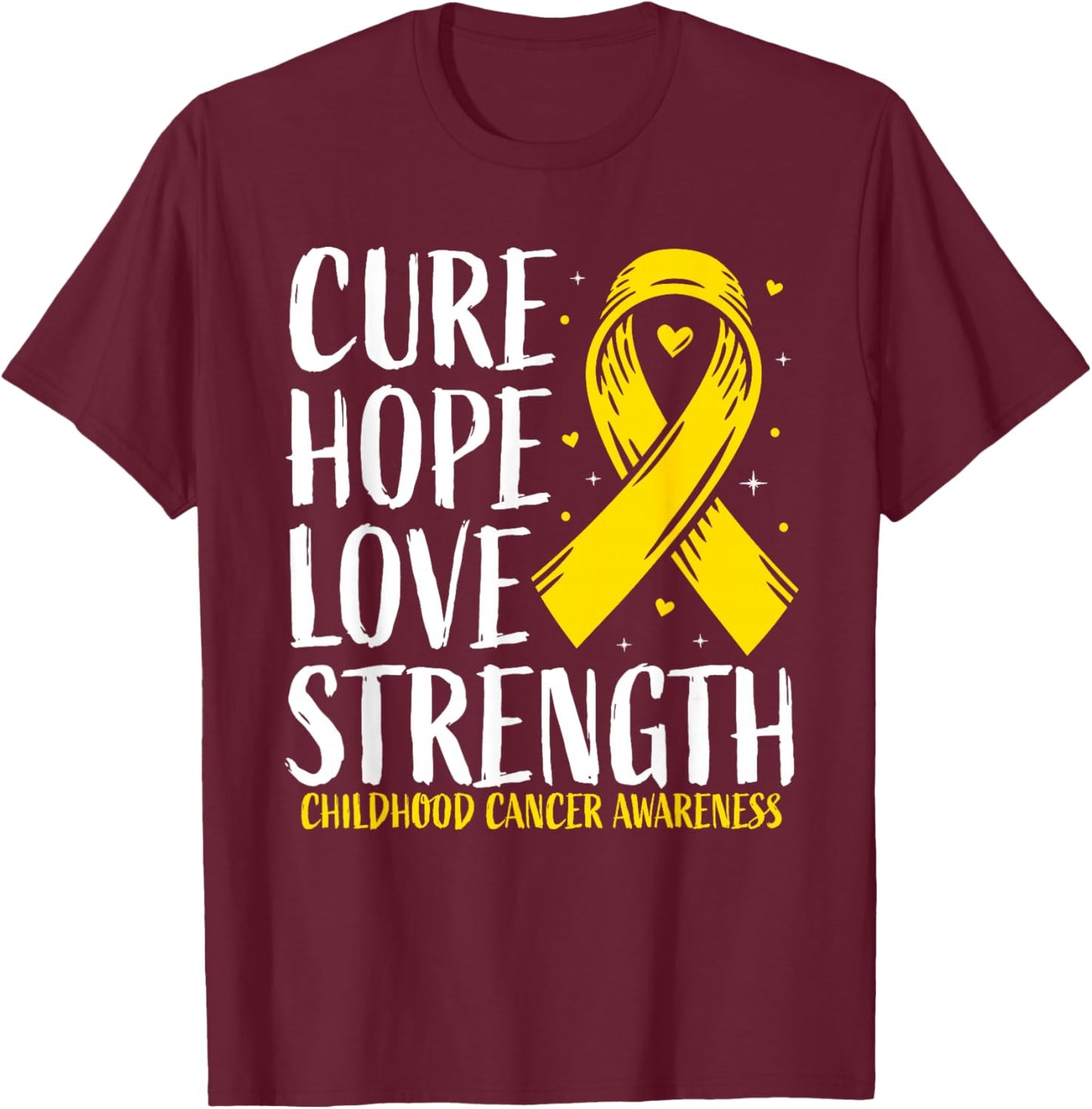 Childhood Cancer Awareness Shirt 2024 Childhood Cancer T-Shirt - T-Shirt | Maroon