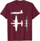 Martin B-26 Marauder WW2 Bomber Airplane Blueprint T-Shirt - T-Shirt | Maroon