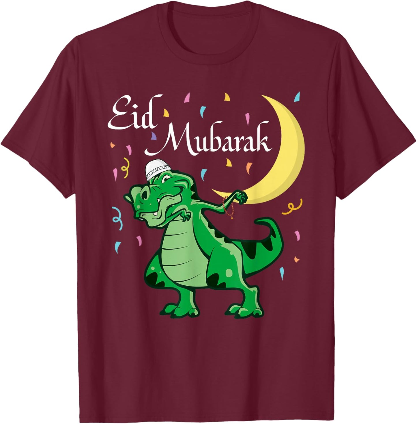 Eid Mubarak Muslim Clothing Kids Eid Al Fitr Boys T-Shirt - T-Shirt | Maroon