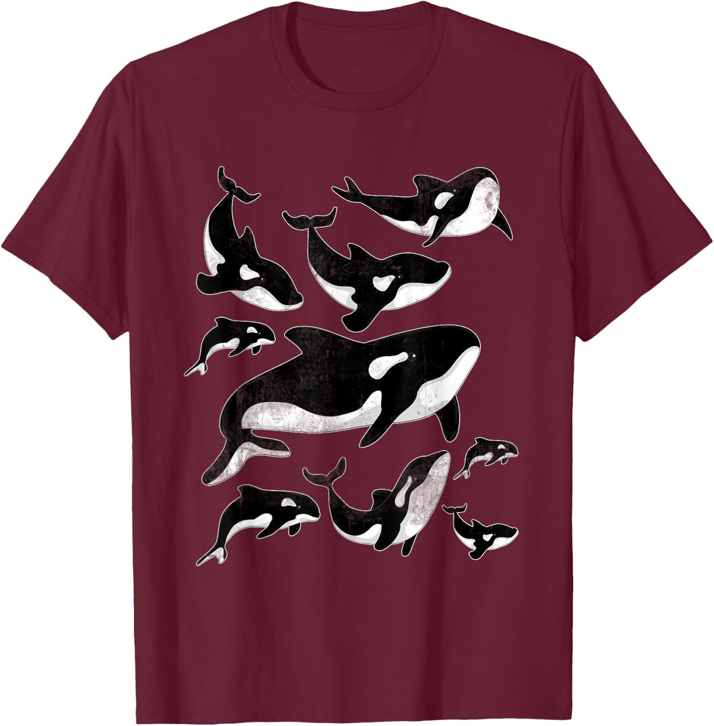 Killer Whale Ocean Animal Aquarist Gift Aquarium Orca T-Shirt - T-Shirt | Maroon