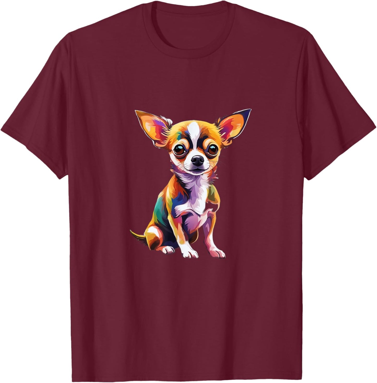 Chihuahua Dog T-Shirt - T-Shirt | Maroon