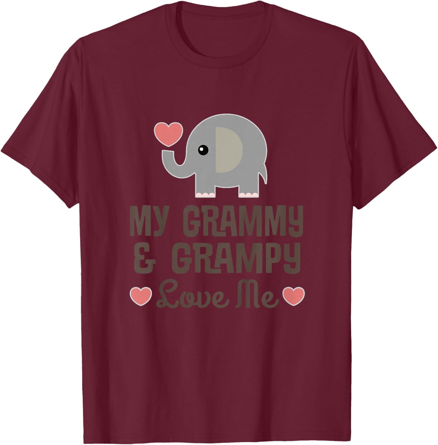 Kids Grammy and Grampy Love Me T-Shirt - T-Shirt | Maroon