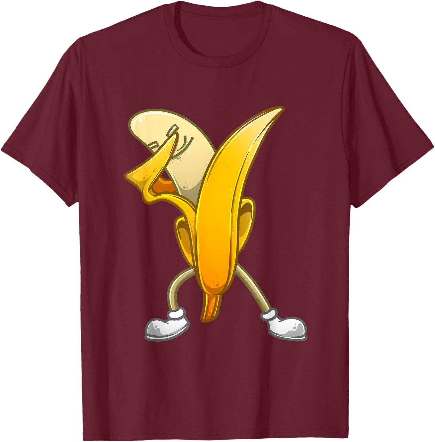 Funny Dabbing Banana Gift Kids Boys Girls Cool Dancer T-Shirt - T-Shirt | Maroon