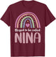 Nina Shirt for Grandma Women Mothers Day Blessed Nina T-Shirt - T-Shirt | Maroon