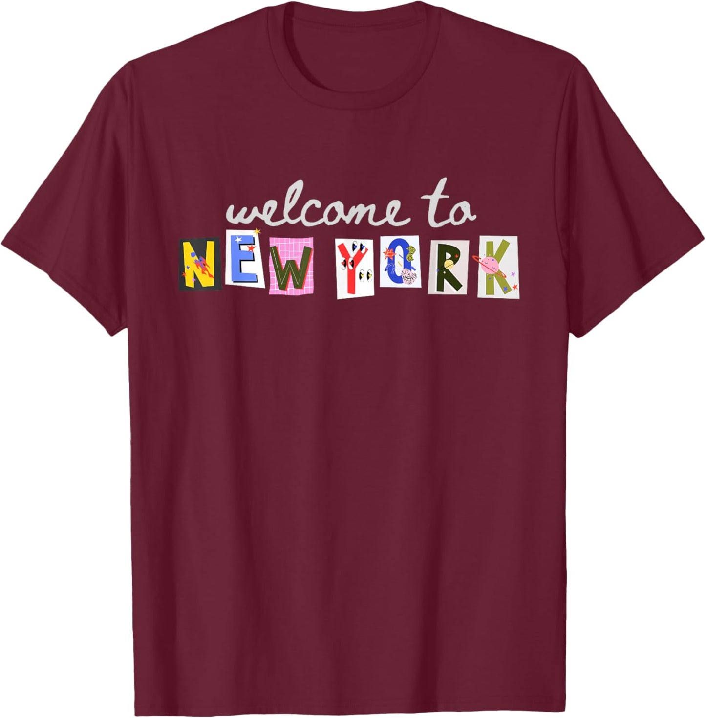 Welcome To New York T-Shirt - T-Shirt | Maroon