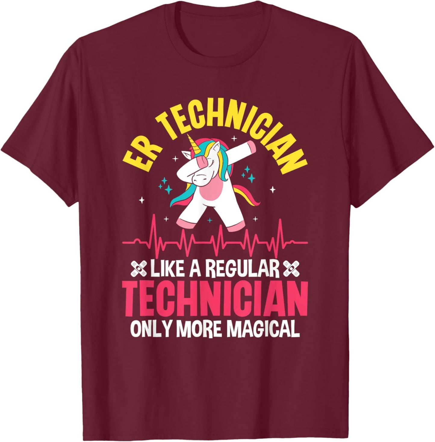 ER Technician Magical Emergency Room Tech ER Tech T-Shirt - T-Shirt | Maroon