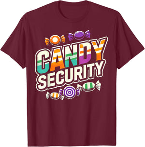Candy Security Candyland Halloween Costume Kids Teens Adult T-Shirt - T-Shirt | Maroon