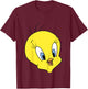 Looney Tunes Tweety Bird Big Face T-Shirt - T-Shirt | Maroon