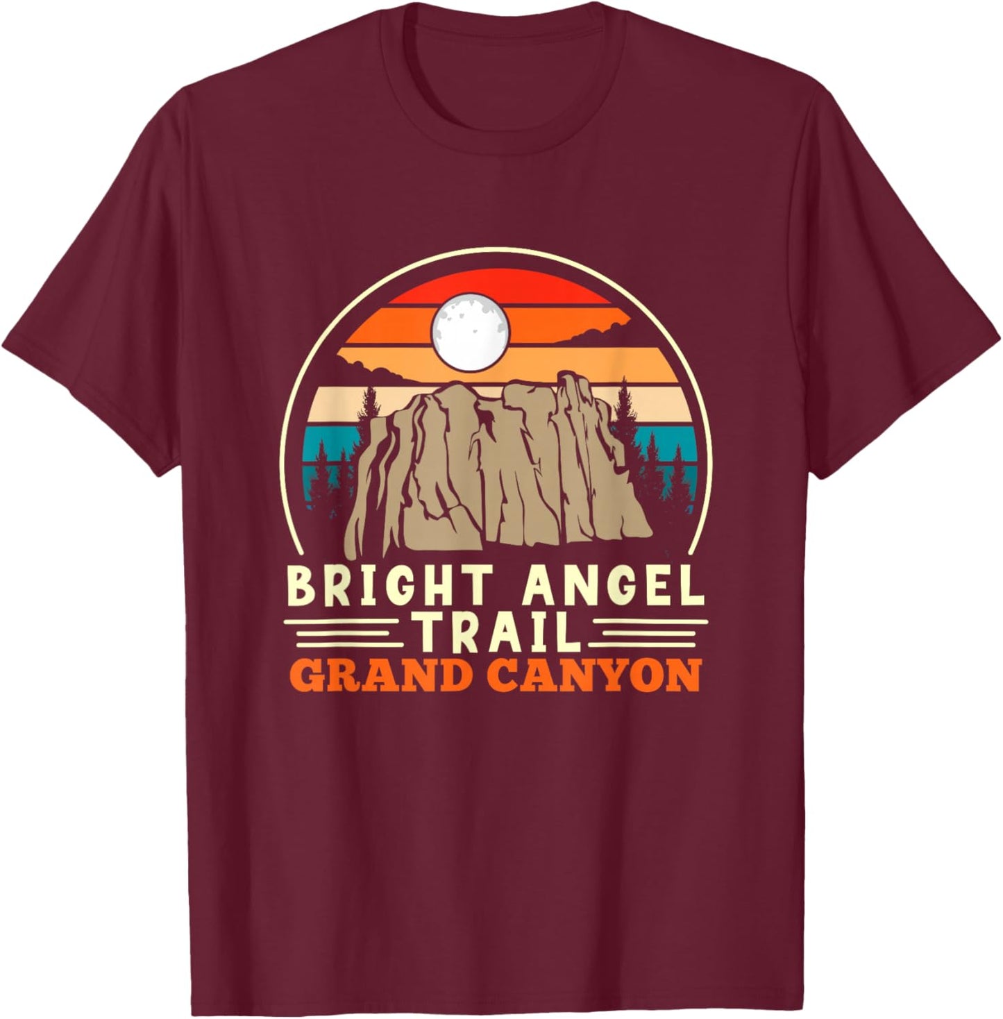 Bright Angel Trail Grand Canyon Hiker Hiking T-Shirt - T-Shirt | Maroon