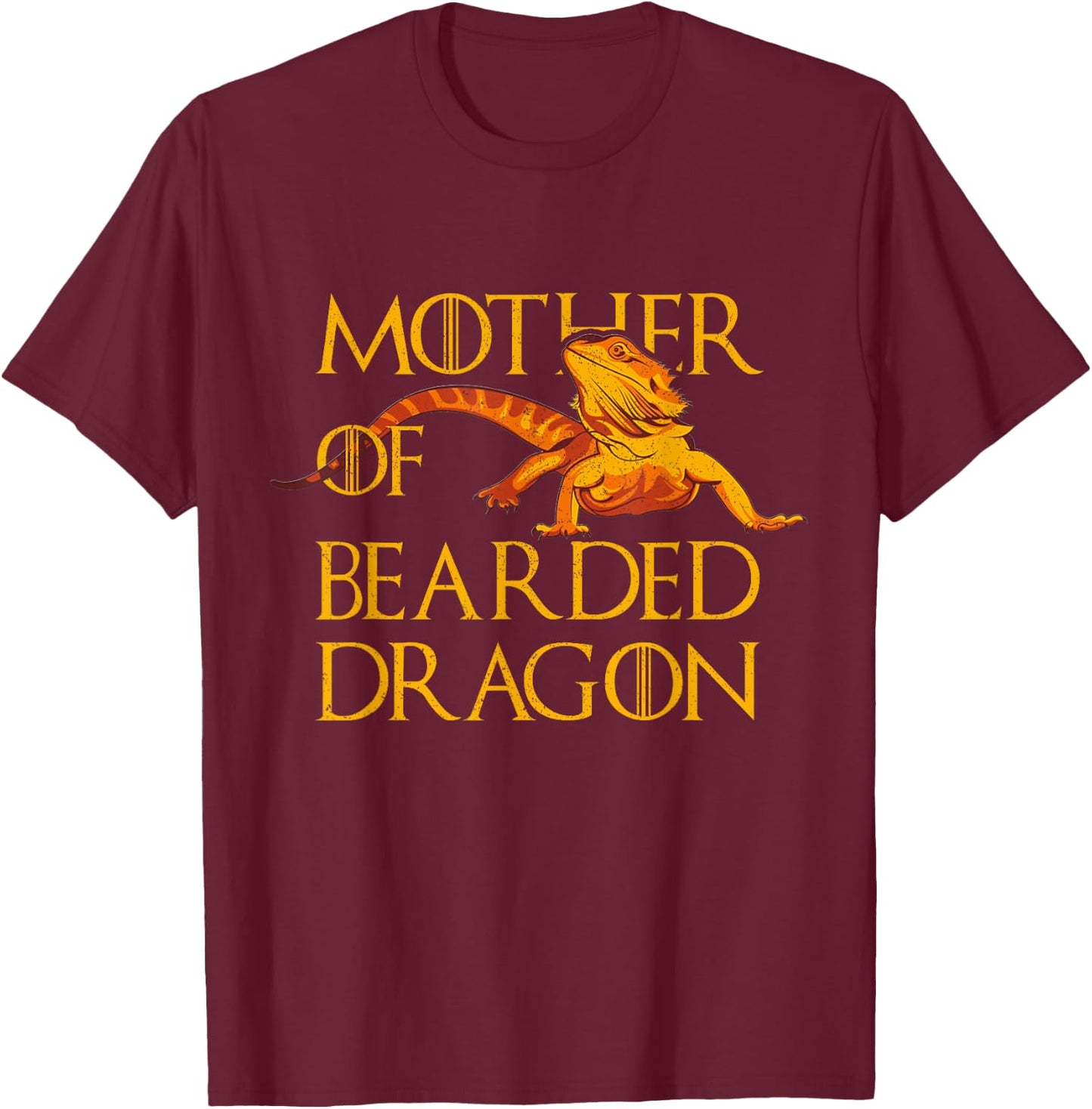 Woman Mother of Bearded Dragons Women Reptile Mom T-Shirt - T-Shirt | Maroon