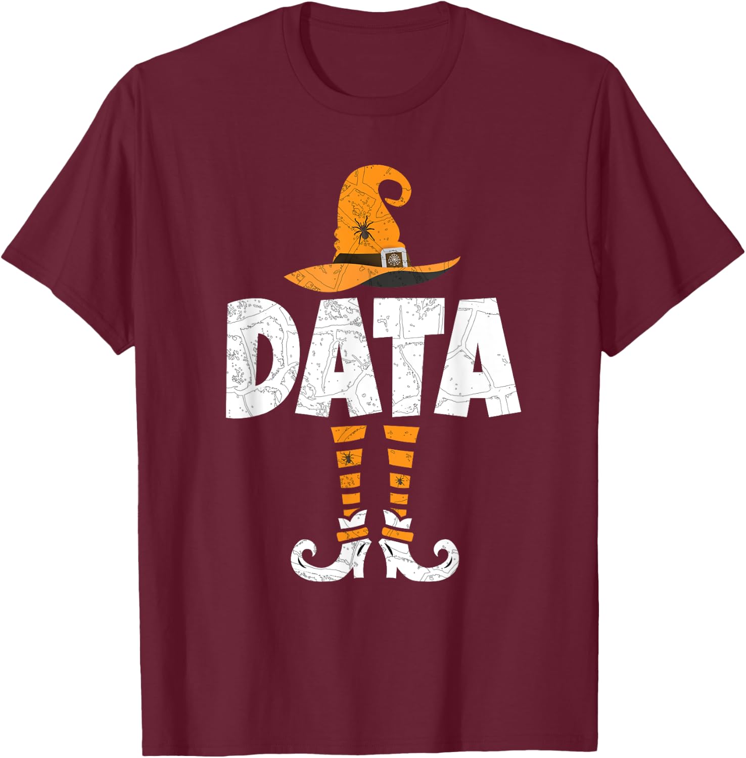 Data Analyst Statistics Scientist Halloween Themed T-Shirt - T-Shirt | Maroon