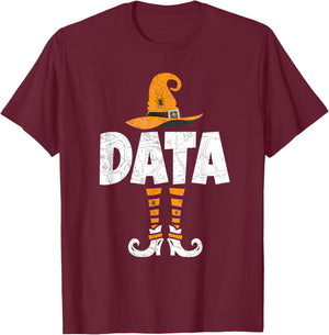 Data Analyst Statistics Scientist Halloween Themed T-Shirt - T-Shirt | Maroon