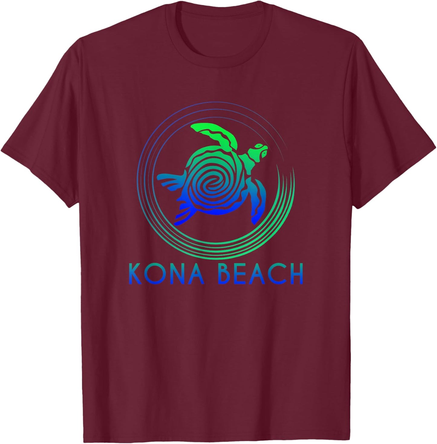 Kona Beach Hawaii Tribal Turtle Shirt T-Shirt - T-Shirt | Maroon