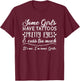 Some Girls Have Tattoos Pretty Eyes & Cuss Too Much T-Shirt - T-Shirt | Maroon