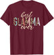 Best Glamma Ever Gifts Leopard Print Mother's Day T-Shirt - T-Shirt | Maroon