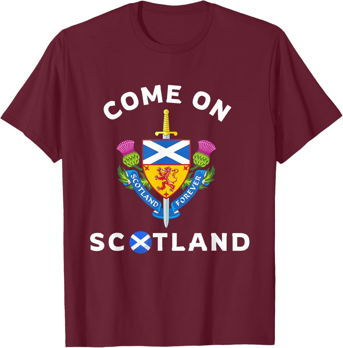 Scottish Pride - Come on Scotland - Yes Sir I can Boogie T-Shirt - T-Shirt | Maroon