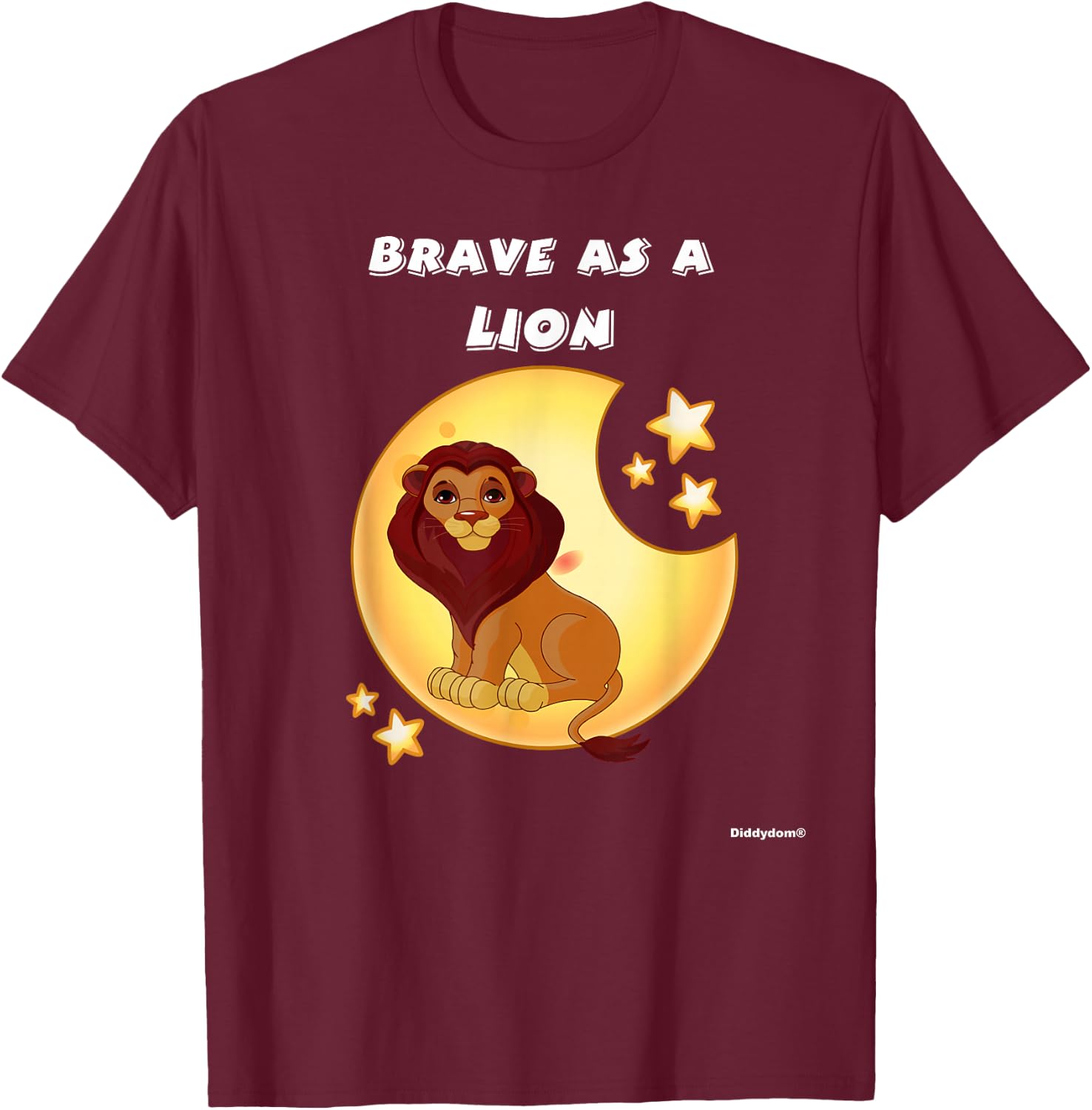 Bravery Brave Child Present Brave As A Lion T-Shirt - T-Shirt | Maroon